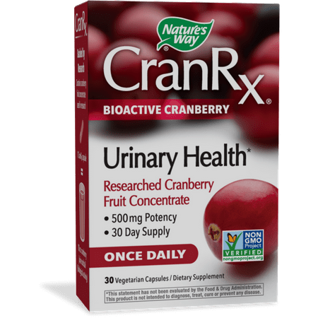 Nature's Way CranRx Bioactive Cranberry Capsules, Urinary Health*, 500mg potency, 30 Count