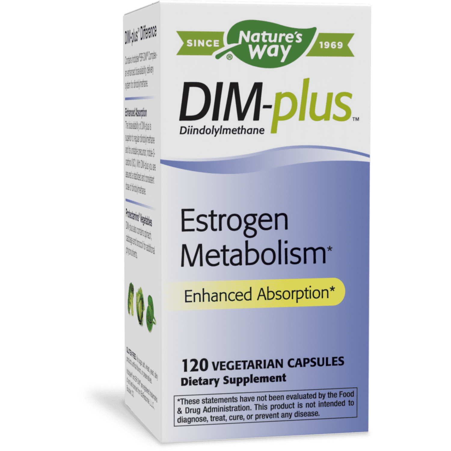 Nature's Way DIMplus Supplement, Vegetarian Capsules, for Estrogen