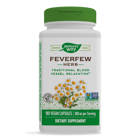 Nature's Way Feverfew; 380 mg Non-GMO Project Verified; Vegetarian; 180 Count