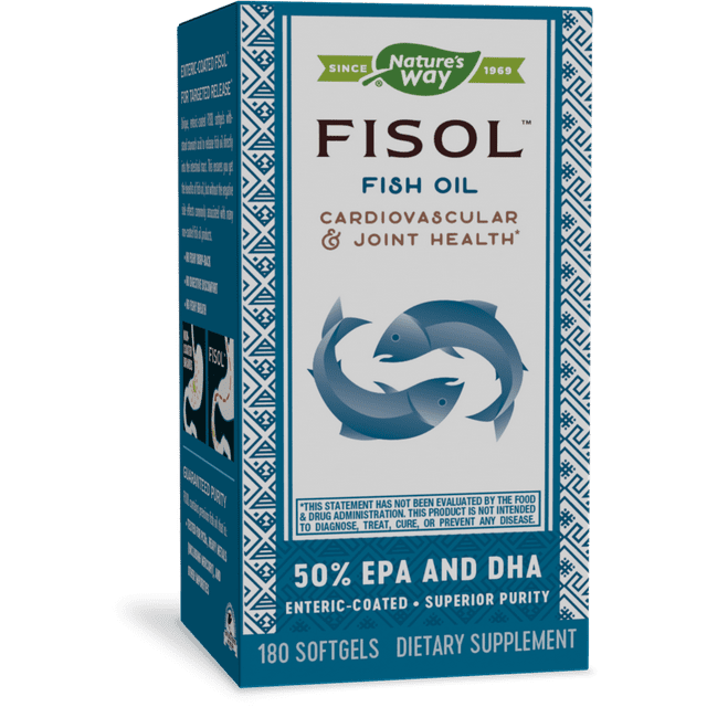 Nature's Way Fisol 50 EPA and DHA EntericCoated Fish Oil, No Fishy