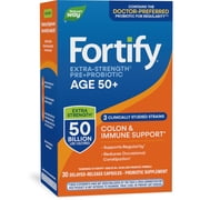Nature’s Way Fortify Extra Strength Pre+Probiotic Age 50+ Capsules, 50 Billion Cultures, 30 Count