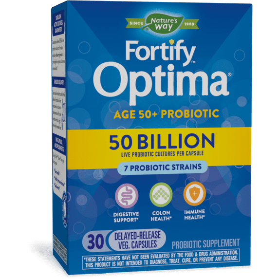 Nature's Way Fortify™ Optima® Optima Adult 50+ Daily Probiotic, 50 Billion Live Cultures, 7 Strains, 30 Capsules