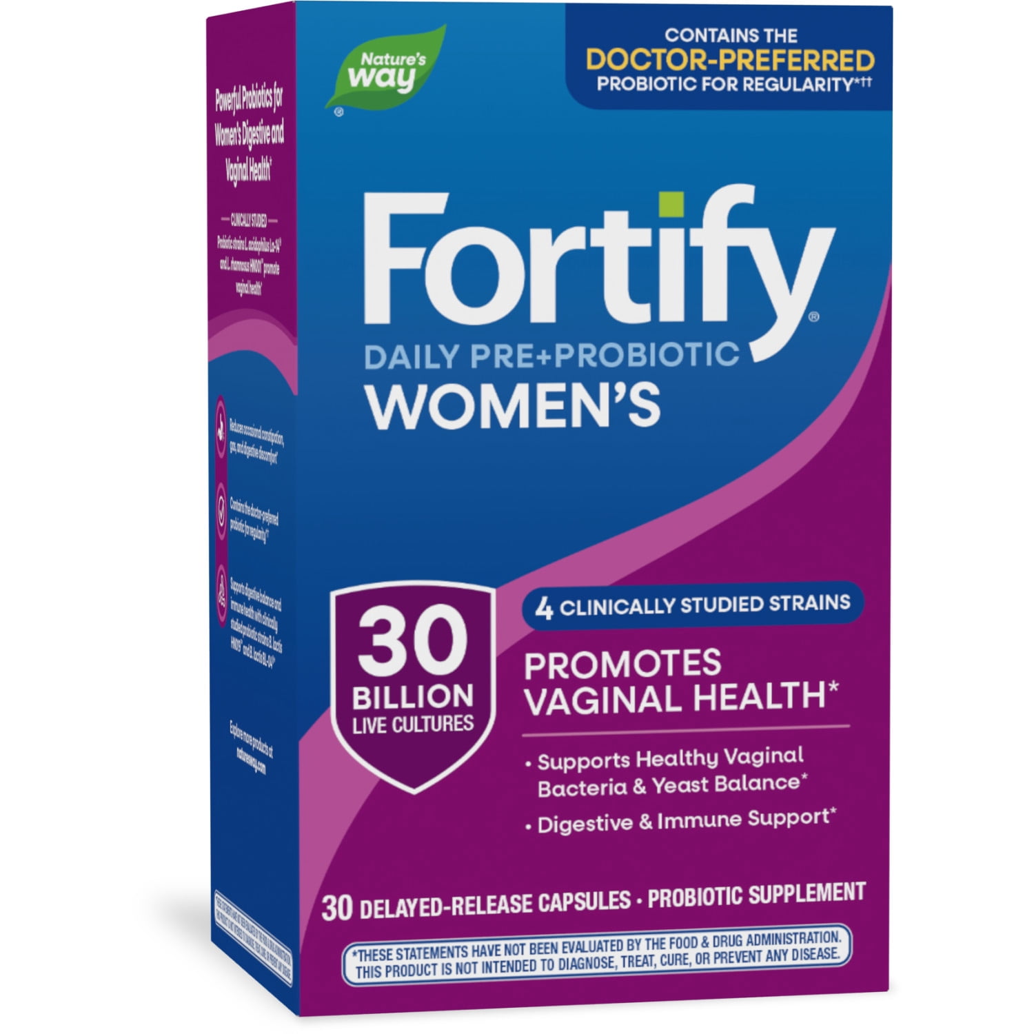 Nature's Way Fortify Women's Daily Probiotic Capsules, 30 Billion