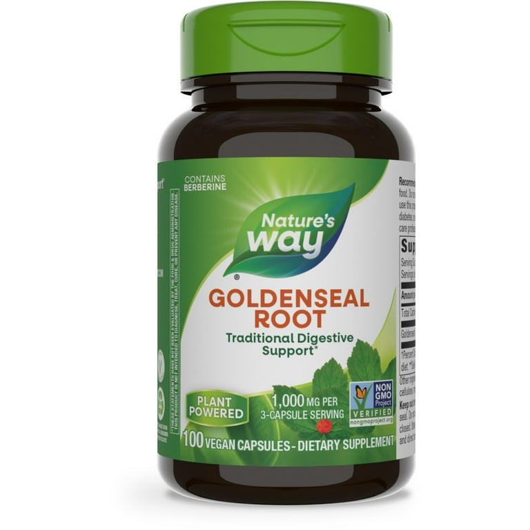 Nature's Way Goldenseal Root - 100 Vegan Capsules, Non-GMO