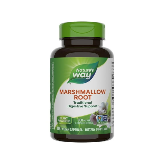 Nature's Way Marshmallow Root Dietary Supplement 100 Capsules Supports Digestive & Respiratory Health