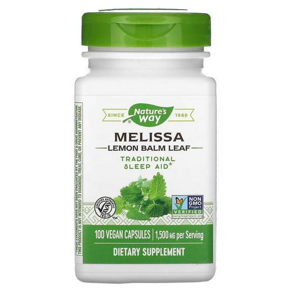 Nature's Way Melissa Lemon Balm Leaf - 100 Vegan Capsules