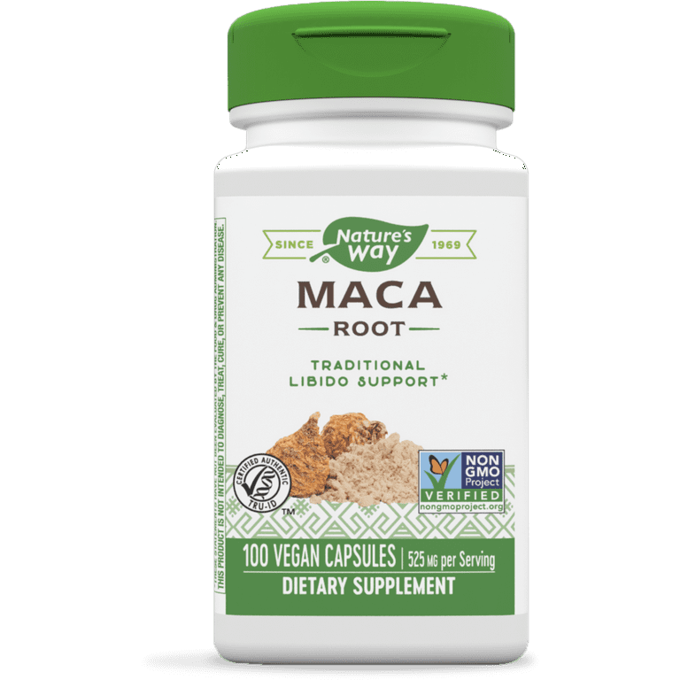 Nature's Way Premium Herbal Maca Root 525 mg, 100 VCaps Supplement