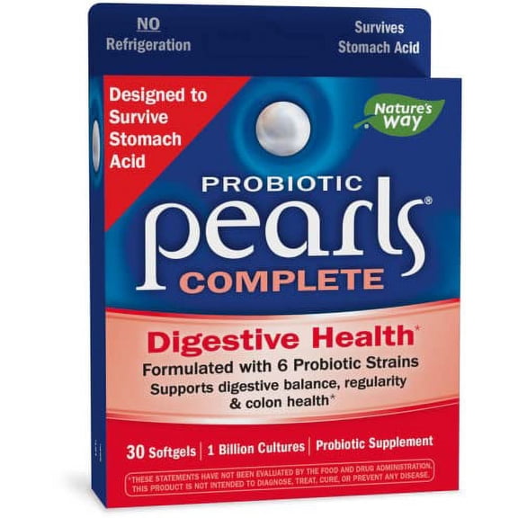 Nature's Way Probiotic Pearls Complete, 1 Billion Live Cultures, 30 Softgels