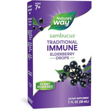 Nature's Way Sambucus Elderberry Drops, 100 mg per Serving, 1 Fl. Oz