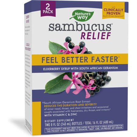 Nature's Way Sambucus Relief Syrup - Exp 6/30/23