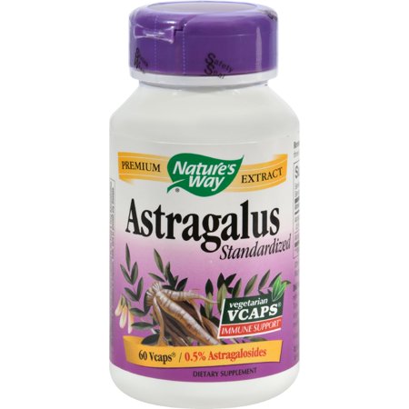Nature's Way Standardized Astragalus Vegetarian Capsules, 60 Ct