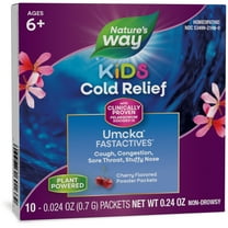 Nature's Way Kids Cold Relief FastActives, Umcka, Homeopathic, Non-Drowsy, Cherry Flavored, 10 Count