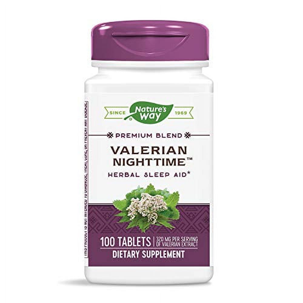 Nature's Way Valerian Nighttime Herbal Sleep Aid, 320 mg per serving of Valerian Extract, 100