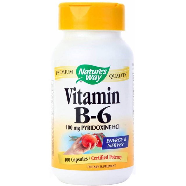 Nature's Way Vitamin B6 Capsules, 100 CT (Pack of 2)