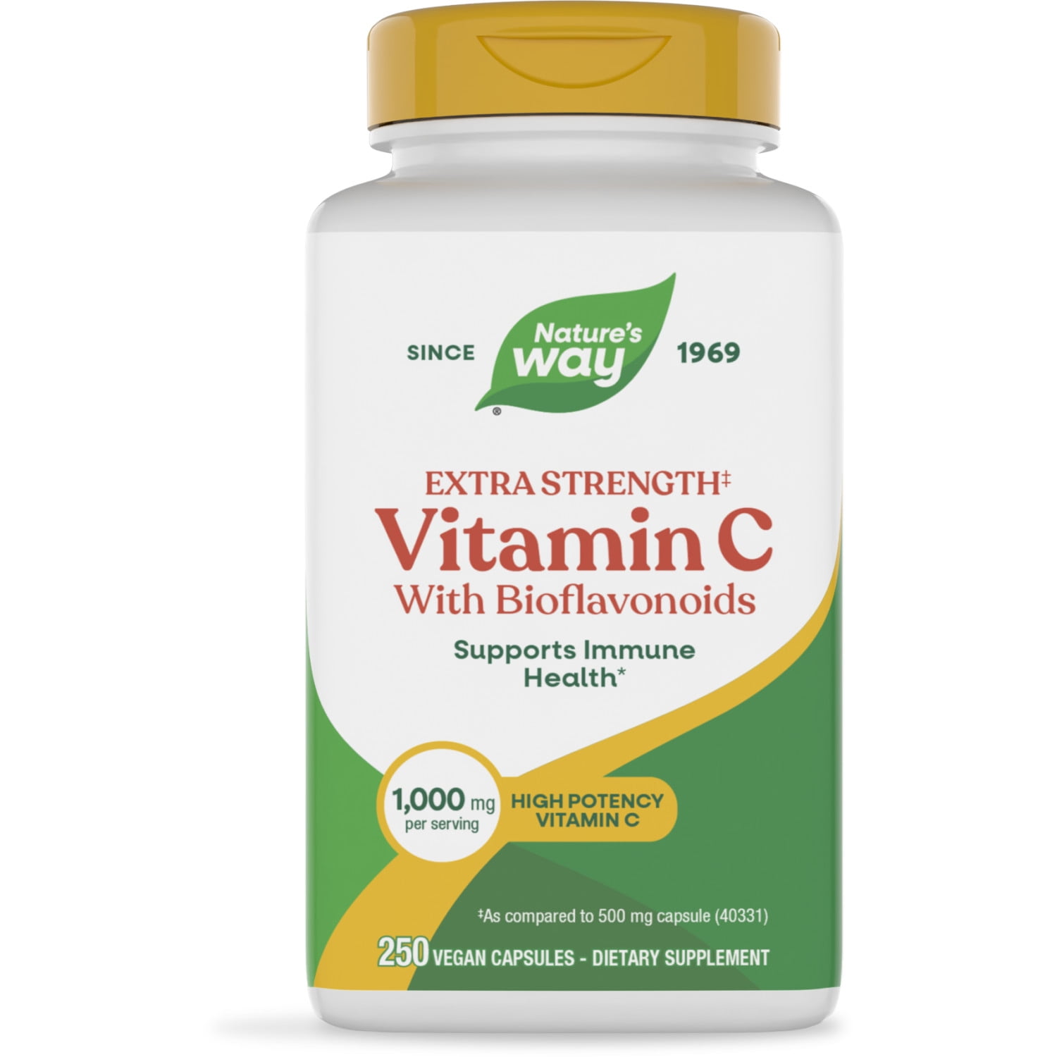 Nature’s Way Extra Strength‡ Vitamin C with Bioflavonoids Capsules, Supports Immune Health*, 250ct
