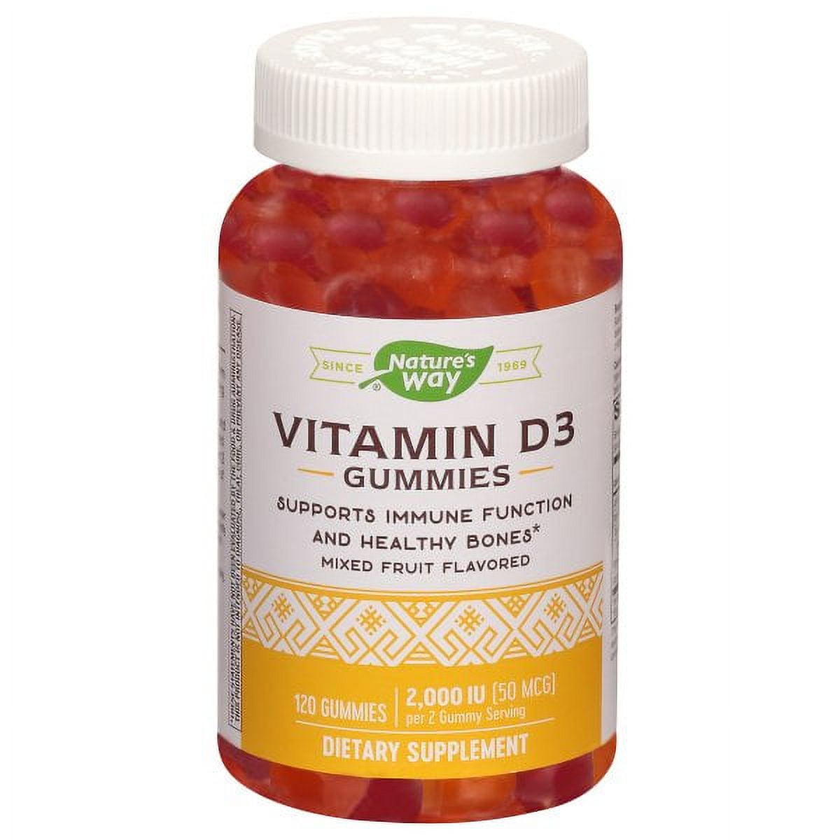 Nature's Way Vitamin D3 Gummies Mixed Fruit 120 Gummies