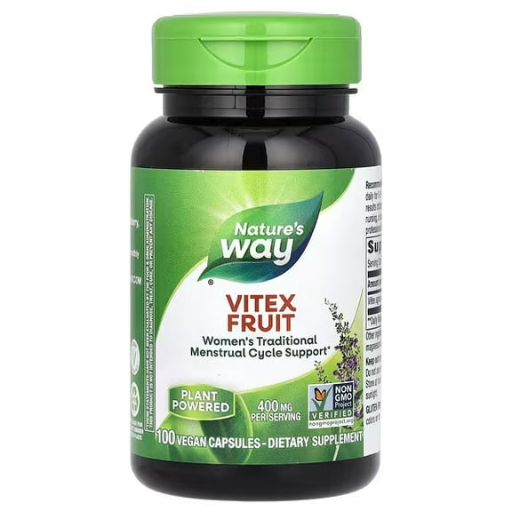 Nature's Way Vitex Fruit (Chasteberry) - 100 Vegan Capsules