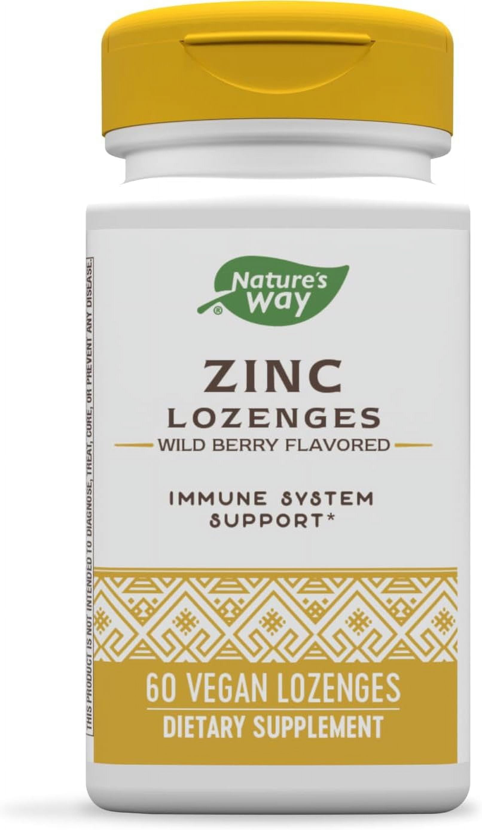 Nature's Way Zinc Lozenges with Vitamin C & Echinacea, Immune Support