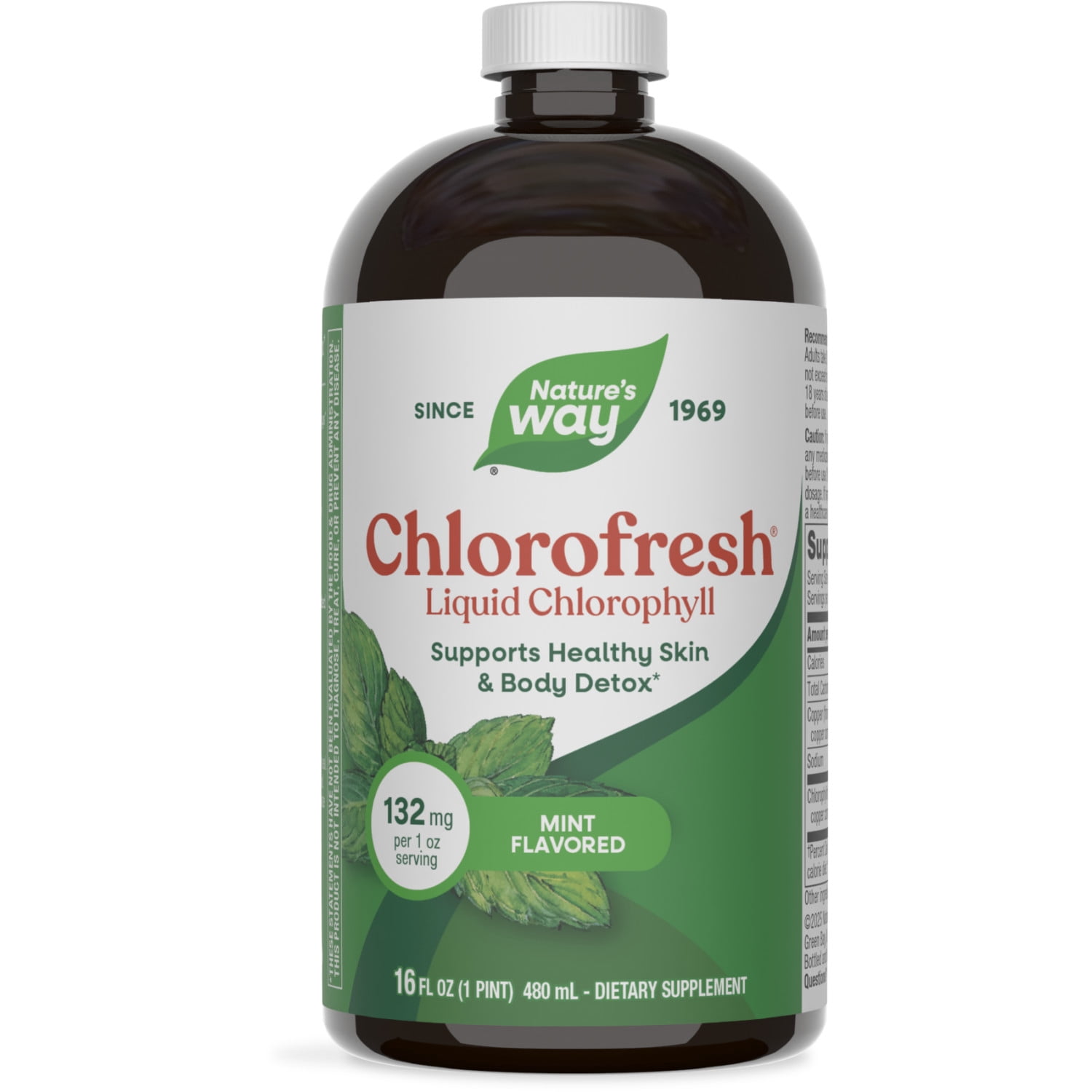 Nature's Way, Liquid Chlorophyll, 16 Fl Oz, Internal Deodorant