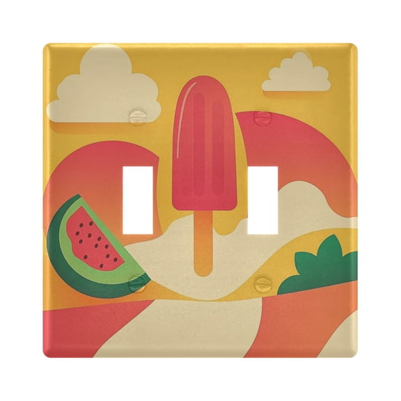 Nature-themed Summer Decorative Light Switch Plates Switch Cover Decorative Wall Plates Ideal for Living Room Kitchen Bedroom and Study