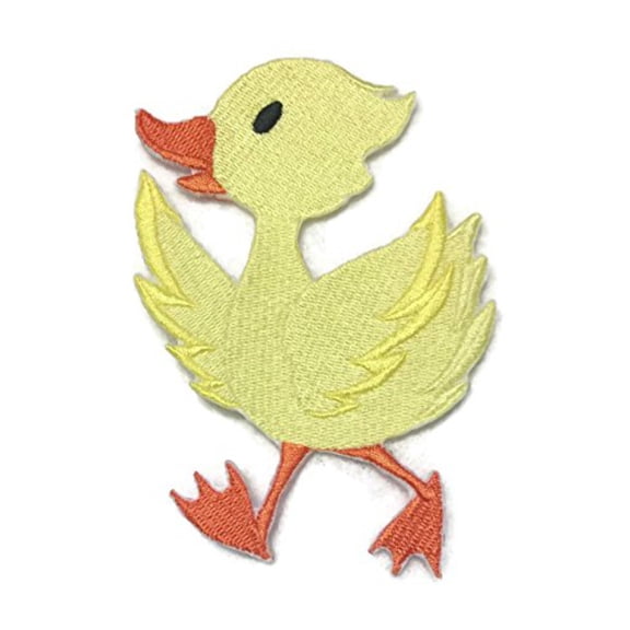 Nature weaved in threads, Duck [] Embroidered Iron on/Sew patch [4."3.4"]