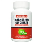 Nature4U Magnesium Glycinate 500mg, 180 Capsules, Chelate for High Absorption Magnesium Supplement for Sleep, Muscle, Heart, Never and Bone Support