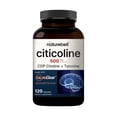 thumbnail image 1 of NatureBell Citicoline 500mg - 120 Capsules - Brain Function Support for Adults - Memory & Focus Aid with CDP Choline & Tyrosine - Fast-Absorbing Formula - Non-GMO & Gluten-Free - 60 Servings, 1 of 8