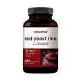 thumbnail image 1 of NatureBell Red Yeast Rice with CoQ10 - 240 Vegetarian Capsules - For Heart Health, Energy Support, Brain Wellness & Antioxidant Support - 120 Servings, 1 of 8