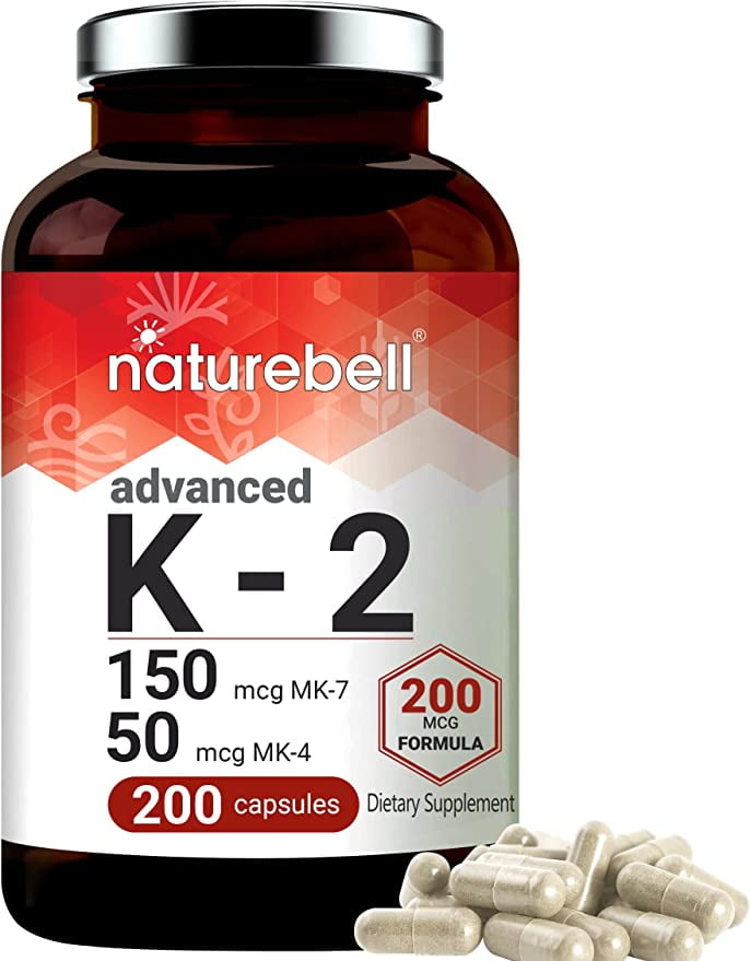 NatureBell Advanced Vitamin K2 Supplement, MK7 & MK4 Complex, 200 mcg