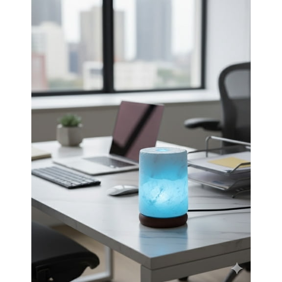 NatureBoost Himalayan Salt Lamp, USB Powered, Night Light Color Changing Lamp,Unique Gift Idea (Cylinder)