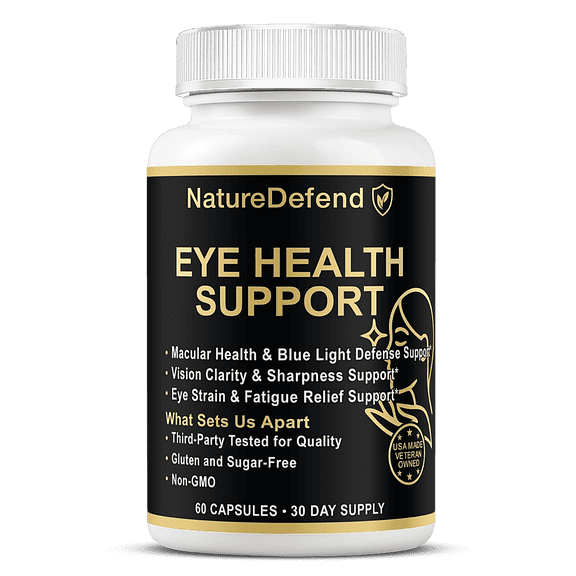 NatureDefend Eye Health Supplement, Lutein & Zeaxanthin, 60 Capsules, Veteran-Owned, USA Made