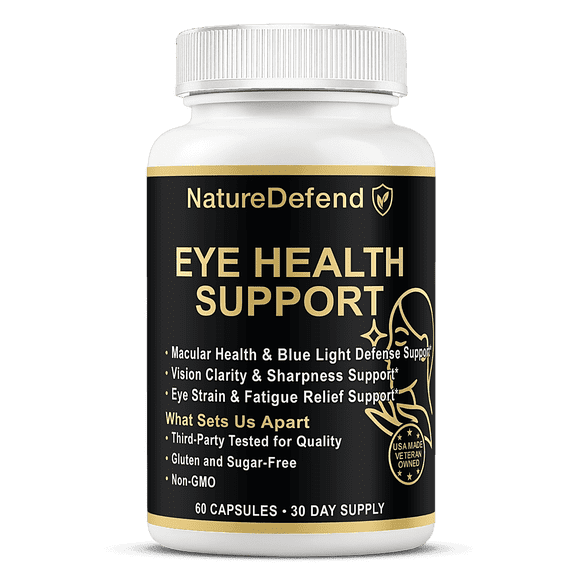NatureDefend Eye Health Supplement, Lutein & Zeaxanthin, 60 Capsules, Veteran-Owned, USA Made