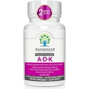 NatureGenX ADK Vitamin Supplement with A Vitamin K2 + Vitamin D3 for Bone Health, 60 Count