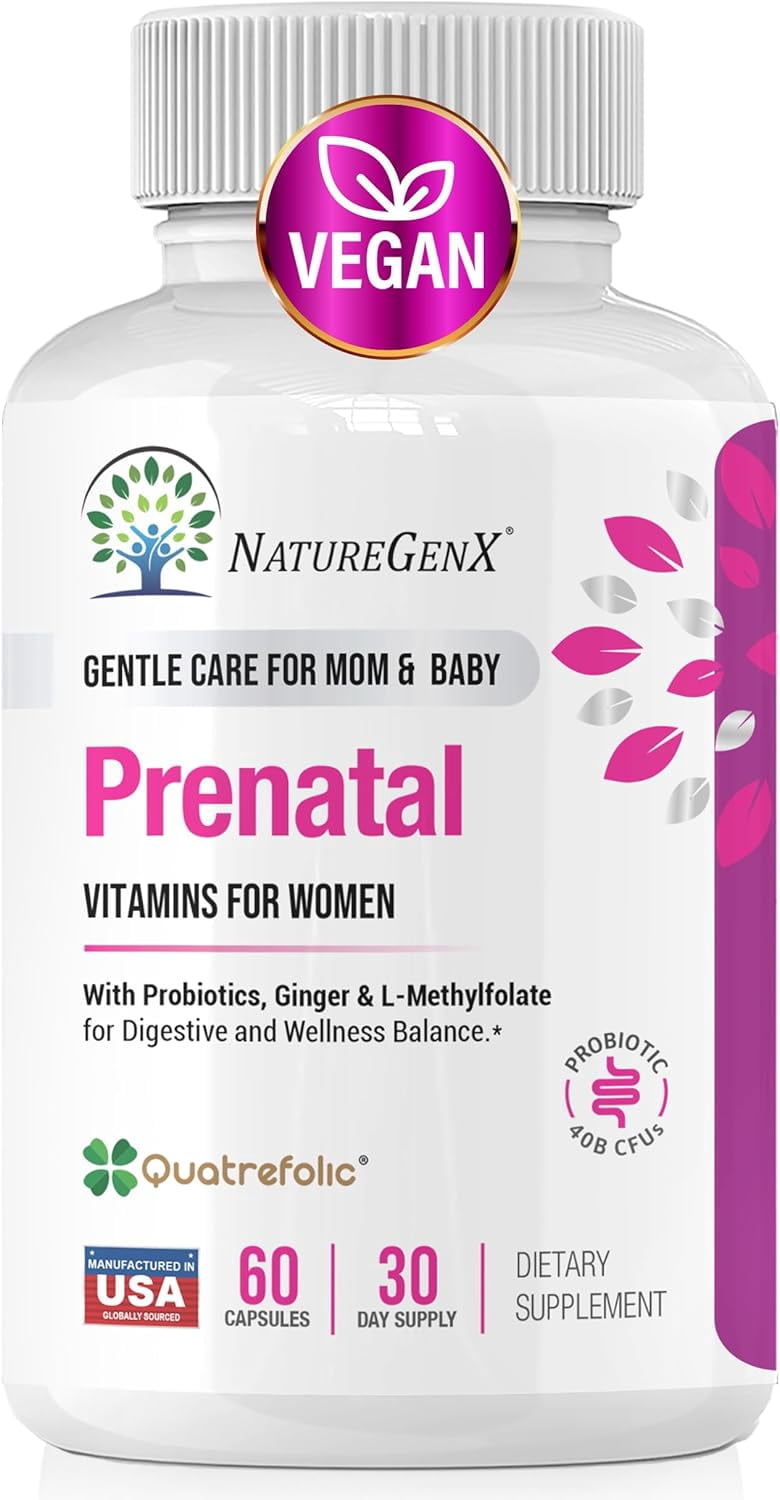 NatureGenX Prenatal Vitamins for Women provide a carefully formulated blend of over 27 essential nutrients to support nutritional needs during pregnancy and breastfeeding. With key ingredients like m