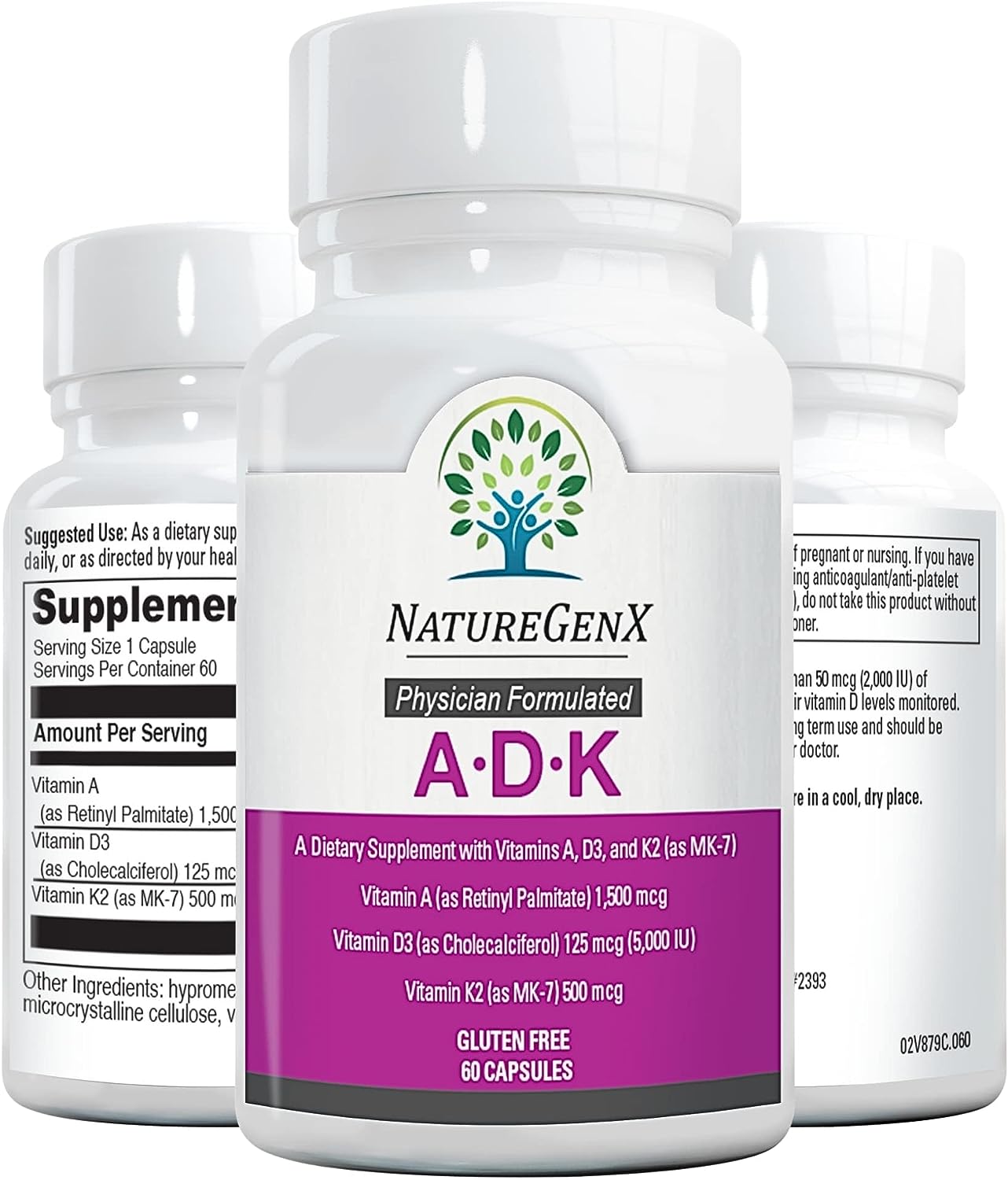 NatureGenX Vitamin ADK Vitamin A Supplement, Vitamin D IU, Vitamin K2