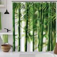 NatureInspired Bamboo Green Forest Shower Curtain Hyper Realistic