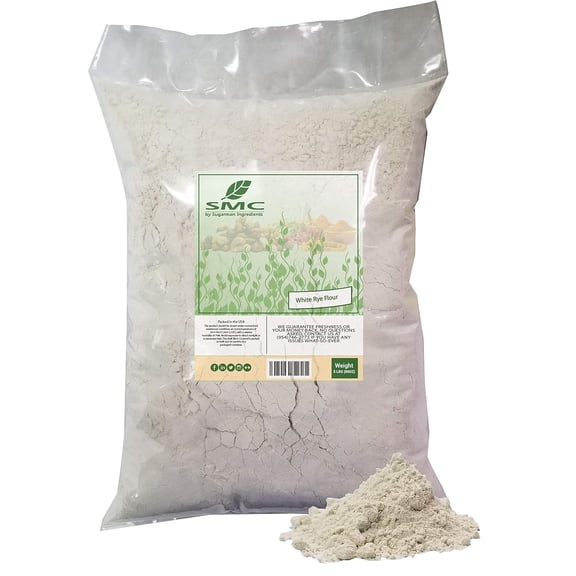 NatureJam White Rye Flour 5 Pounds Bulk Bag  Perfect for Sourdough Rye Bread