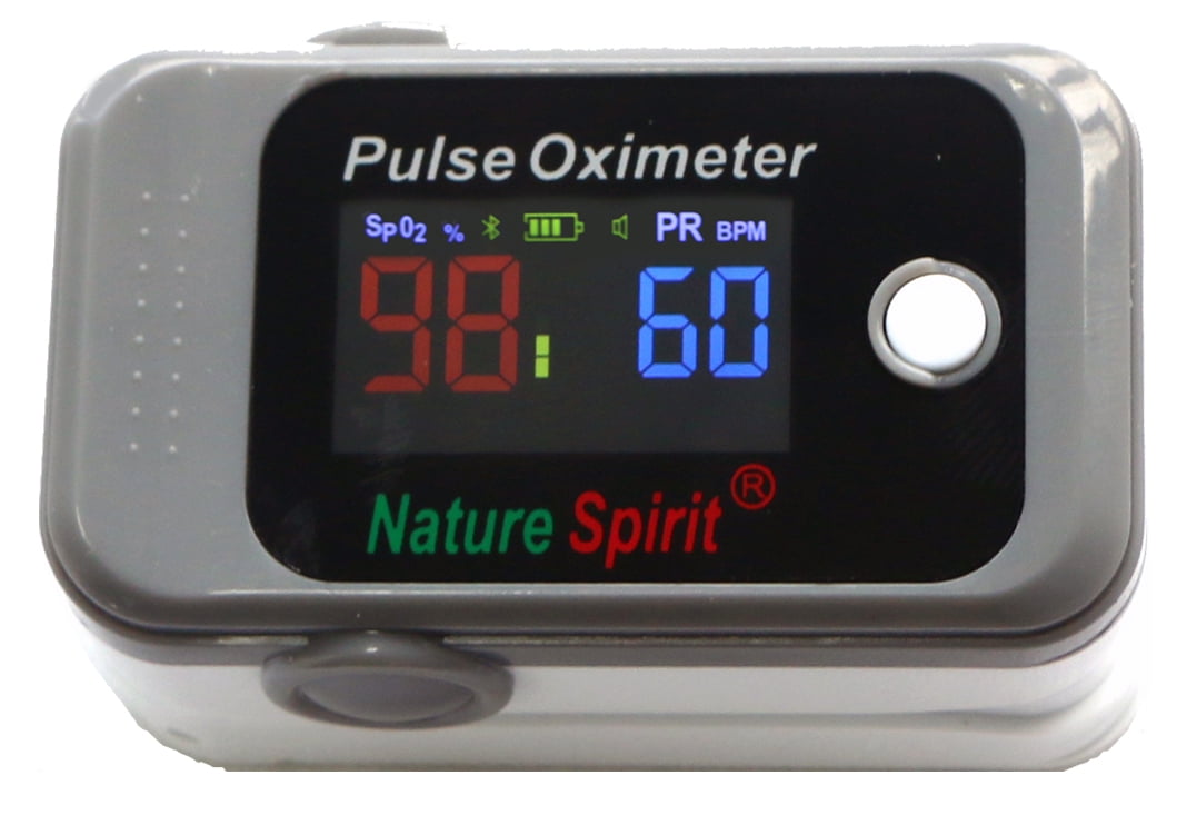 NatureSpirit Bluetooth Wileless Fingertip Oximeter CP-500BLE, Telehealth Ready With IOS/Android mobile app and secure cloud data storage and notofication