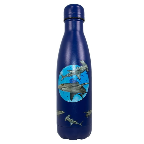 NatureVac Shark 17oz Insulated Water Bottle – Leakproof Stainless Steel, Hot 12Hrs, Cold 24Hrs
