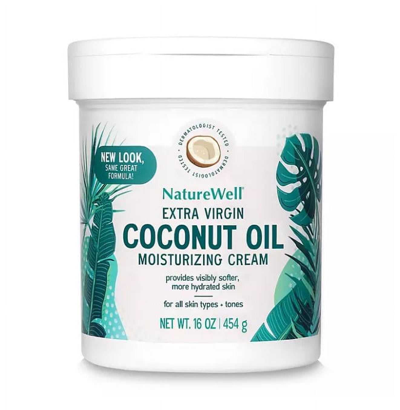NATUREWELL Extra Virgin Coconut Oil Moisturizing Cream for Face and
