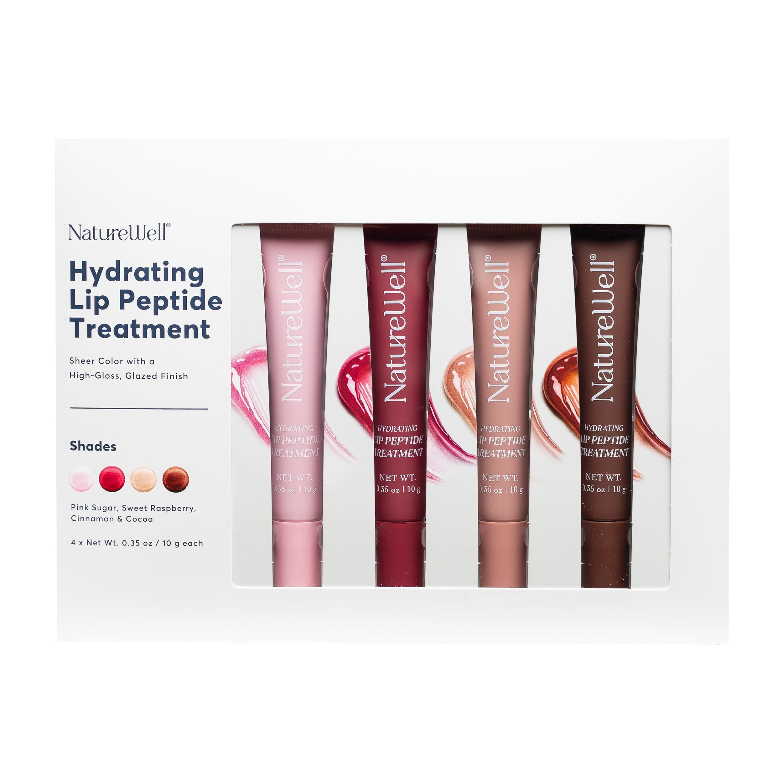 NatureWell Hydrating & Tinted Lip Peptide, 4-Pack