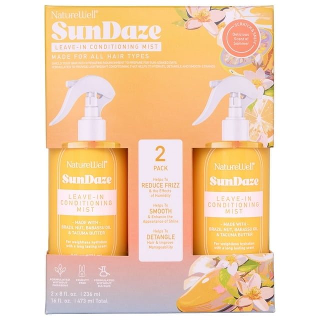 NatureWell Sundaze Leave In Conditioning Mist, 8 oz., 2pk.
