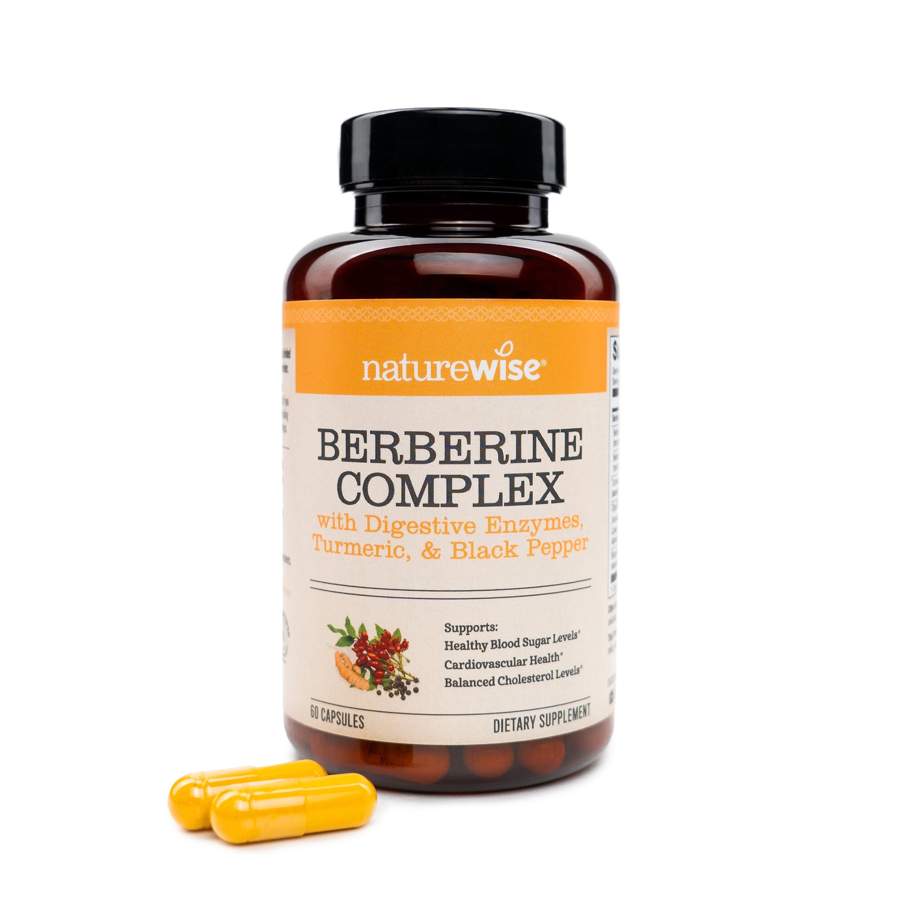 NatureWise Berberine 1000mg - Berberine Phytosome + HCI + Turmeric & Digestive Enzymes - Supports Healthy Blood Sugar + GI + Metabolism + Cholesterol - Non-GMO, USA Manufactured - [30 Day Supply]