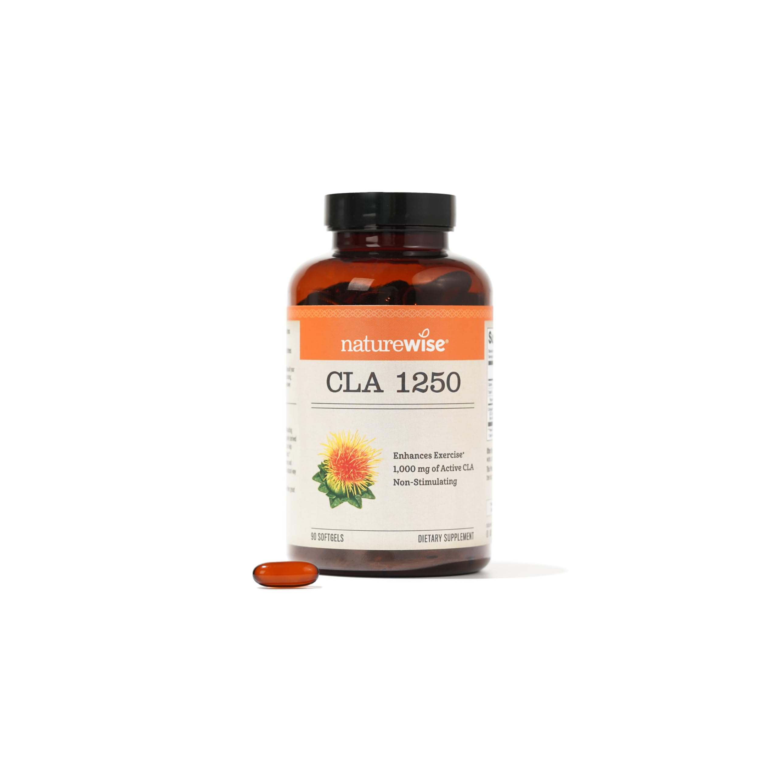 NatureWise CLA 1250 CLA Supplement with Conjugated Linoleic Acid for Women and Men, Non