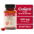 thumbnail image 1 of NatureWise CoQ10 100mg + Black Pepper, High Absorption - 30 Softgels[30-Day Supply], 1 of 12