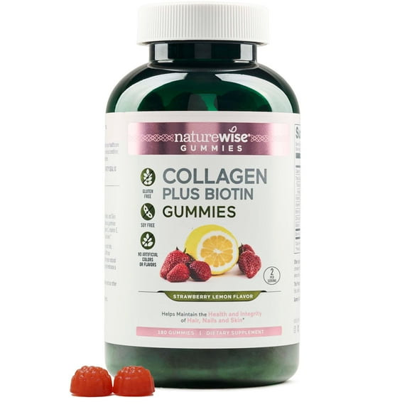 NatureWise Collagen Gummies + Vitamin C, E, & Zinc - 180 Count[3-Month Supply]