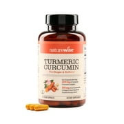 NatureWise Curcumin Turmeric 2250mg + Black Pepper & Ginger - 90 Capsules[30-Day Supply]
