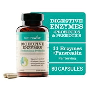 NatureWise Digestive Enzymes + Probiotics & Prebiotics - 60 Capsules[30-Day Supply]