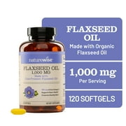NatureWise Flaxseed Oil 1000mg - Organic, Cold Pressed - 120 Softgels[120-Day Supply]