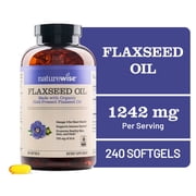 NatureWise Flaxseed Oil 1200mg - Organic, Cold Pressed - 240 Softgels[270-Day Supply]